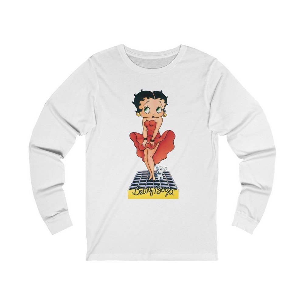 SBC Betty Boop Long Sleeve White Tee